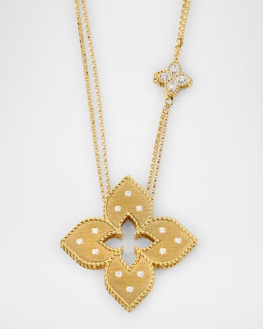 Roberto Coin 18K Yellow Gold Venetian Princess Necklace with Diamonds, 30"L