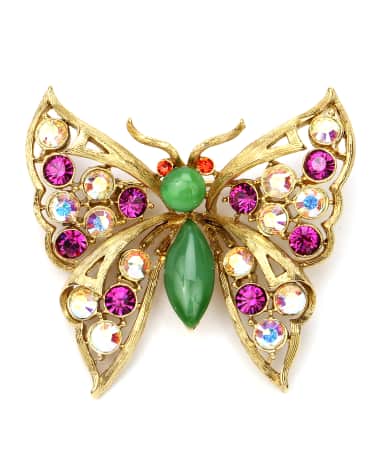 Ben-Amun Crystal Butterfly Brooch