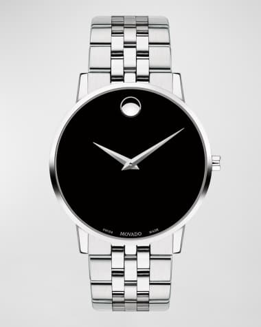 Movado Men's 40mm Ultra Slim Watch with Bracelet Black Museum Dial