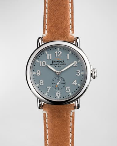 Shinola Men's 41mm Runwell Men's Watch, Light Blue