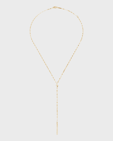 LANA 14k Gold Marquise Diamond Y-Drop Necklace