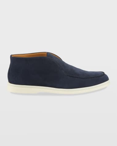 Loro Piana Open Walk Suede Booties