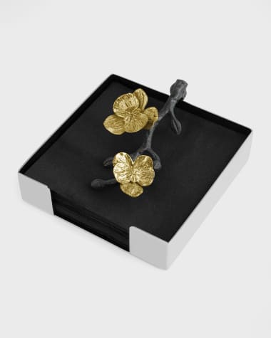 Michael Aram Gold Orchid Cocktail Napkin Holder