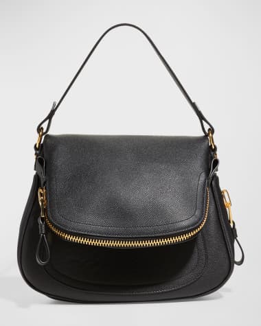 TOM FORD Jennifer Medium Double Strap Bag in Grained Leather