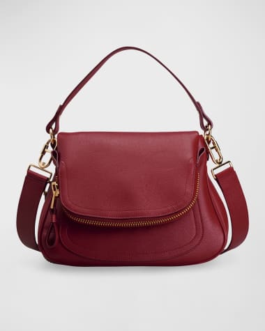 TOM FORD Jennifer Medium Double Strap Bag in Grained Leather
