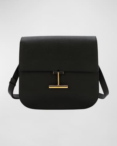 TOM FORD Tara Mini Crossbody in Grained Leather with Leather Strap