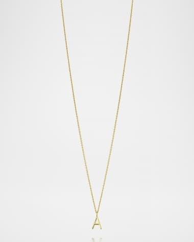 Sarah Chloe Mini Amelia 14K Gold Initial Pendant Necklace