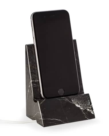 Bey-Berk Zebra Marble Phone/tablet Stand
