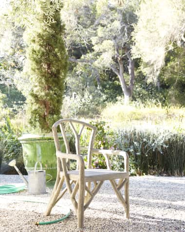 Neiman Marcus Artemis Faux-Bois Outdoor Dining Chair