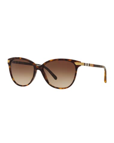 Burberry Check-Trim Cat-Eye Sunglasses