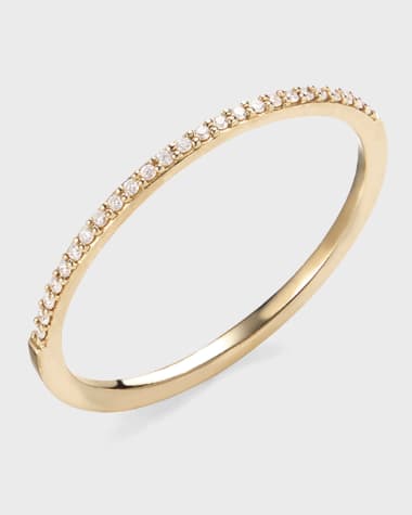 LANA 14k Gold Thin Flawless Diamond Stack Ring