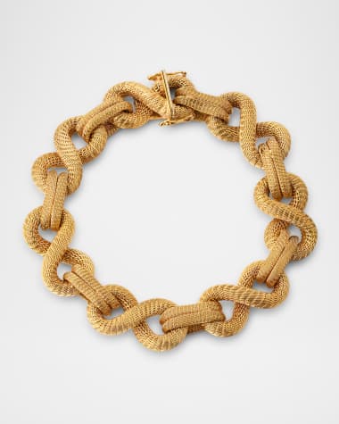 NM Estate Estate 18K Yellow Gold Wire Mesh Like Bracelet