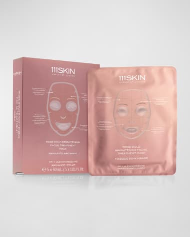 111SKIN Rose Gold Brightening Facial Treatment Mask Box, 5 Count