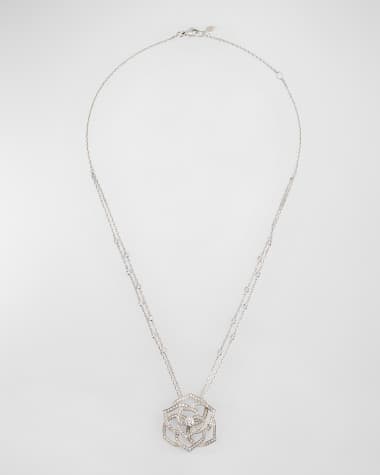 PIAGET Rose Ajouree Necklace in 18k White Gold with Diamonds