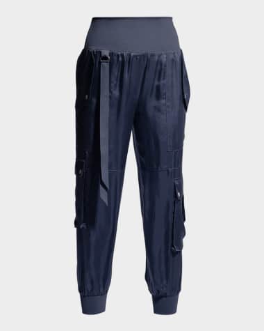 Cinq a Sept Harmony Satin Cargo Jogger Pants