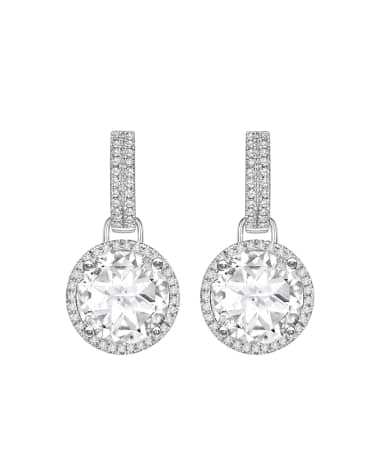 Kiki McDonough Grace 18k White Gold/Diamond/Topaz Earrings