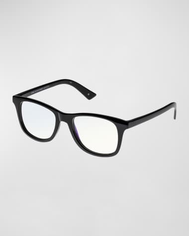 The Book Club Grime In Banishment Square Blue Block Optical Frames