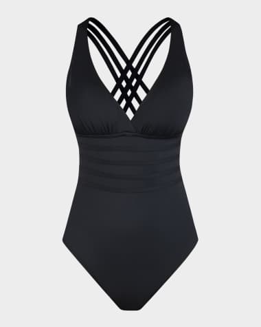 La Blanca Island Goddess Strappy-Back One-Piece Swimsuit