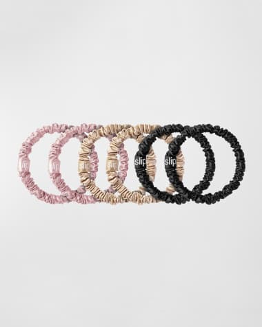 Slip Pure Silk Skinny Scrunchies, 6 Pack