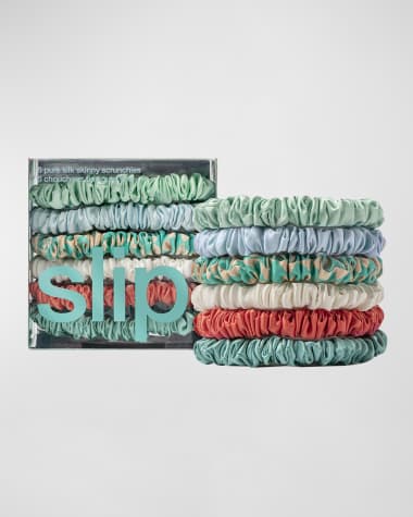 Slip Pure Silk Skinny Scrunchies, 6-Pack