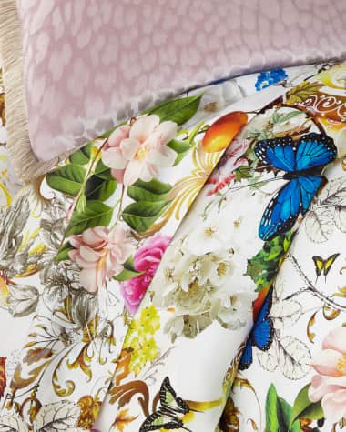 Roberto Cavalli Blaze 300 Thread-Count Flat Sheet, Queen