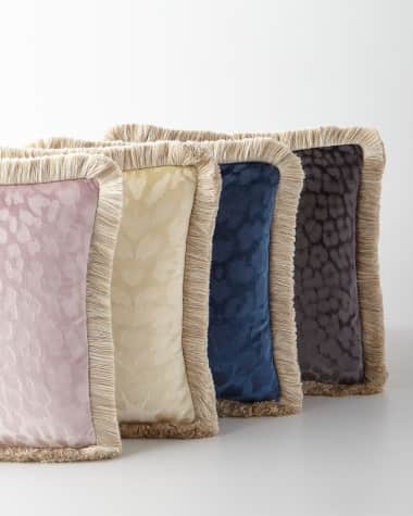 Roberto Cavalli Monogram Velvet Pillow, 16"Sq.