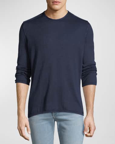 Buy John Louis Men's Round-Neck T-Shirt Long Sleeve Sky Blue