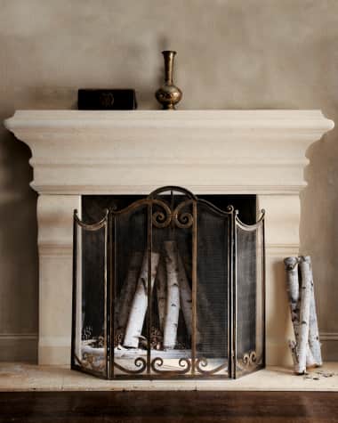 Neiman Marcus Large Stone Mantel