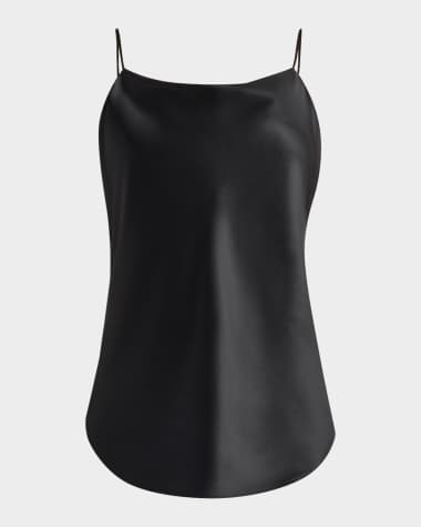 Cinq a Sept Marta Cowl-Neck Silk Camisole