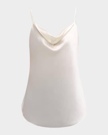 Cinq a Sept Marta Cowl-Neck Silk Camisole