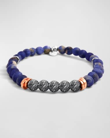 Tateossian Men's Sodalite Bead Bracelet