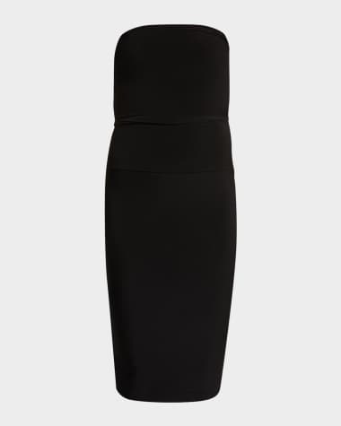 Norma Kamali Strapless Knee-Length Fitted Dress