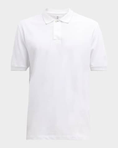 Brunello Cucinelli Men's Solid Pique Polo Shirt