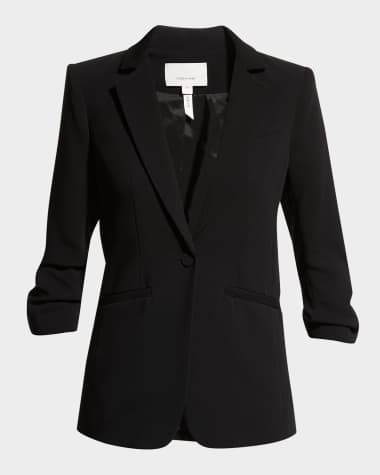 Cinq a Sept Khloe Crepe 3/4-Sleeve Blazer