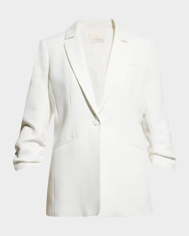Cinq a Sept Khloe Crepe 3/4-Sleeve Blazer