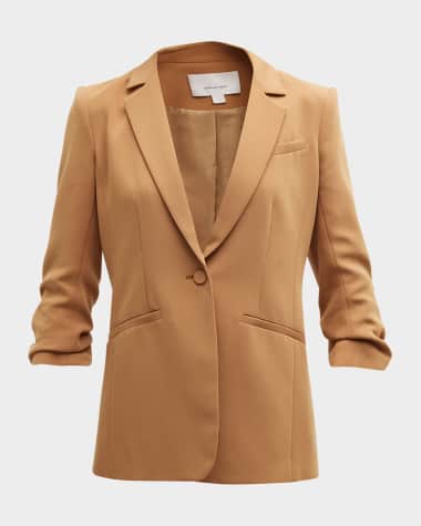 Cinq a Sept Khloe Crepe 3/4-Sleeve Blazer