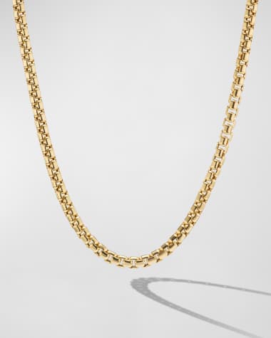 David Yurman Men's Box Chain Necklace in 18K Gold, 2.7m, 22"L