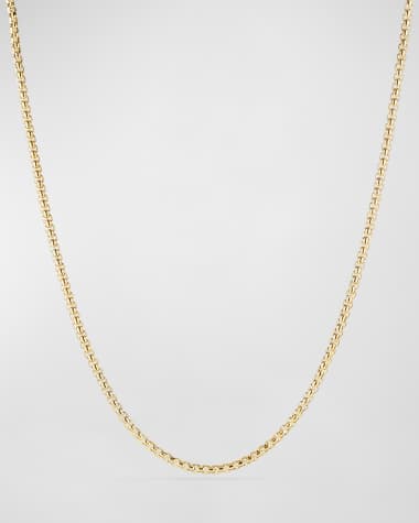 David Yurman Men's Box Chain Necklace in 18K Gold, 3.4mm, 26"L