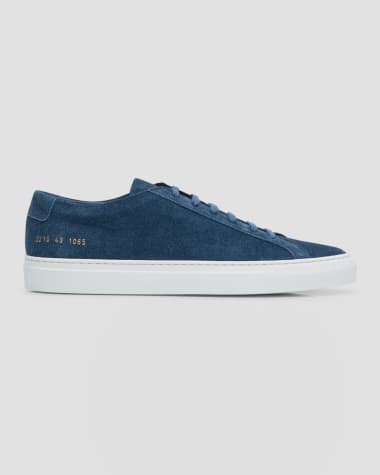 Common Projects x B.shop Men’s Achilles Patterned Suede Low-Top Sneakers