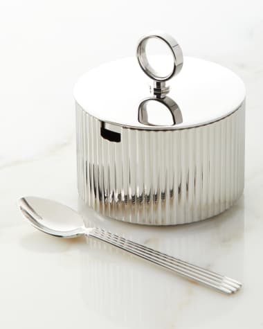Georg Jensen Bernadotte Sugar Bowl with Spoon