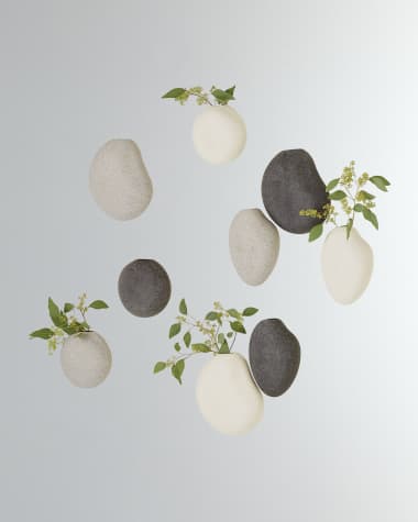Global Views Pebble Wall Vases, Set of 3