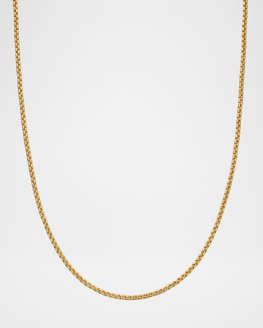 David Yurman Men's Box Chain Necklace in 18K Gold, 1.7mm, 22"L