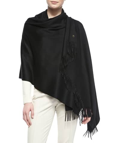 Loro Piana Cashmere Fringe-Trim Opera Stole