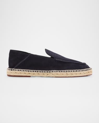Loro Piana Men's Foldover Suede Espadrille