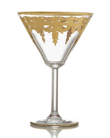 Arte Italica Vetro Gold Martini Glass