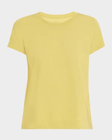 Lafayette 148 New York Modern Short-Sleeve Cotton Jersey Tee