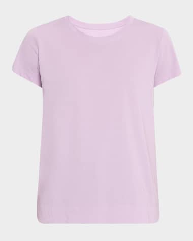 Lafayette 148 New York Modern Short-Sleeve Cotton Jersey Tee