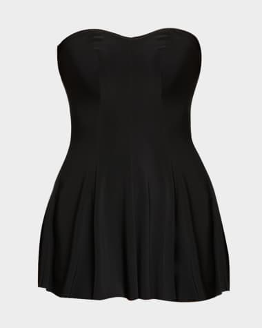 Norma Kamali Strapless Flared Swimdress