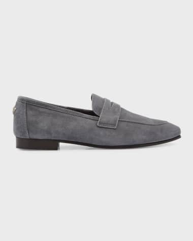 Bougeotte Flaneur Suede Flat Penny Loafers