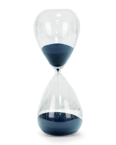 Bey-Berk Hand-Blown Crystal Sand Timer Hourglass (90 minute)